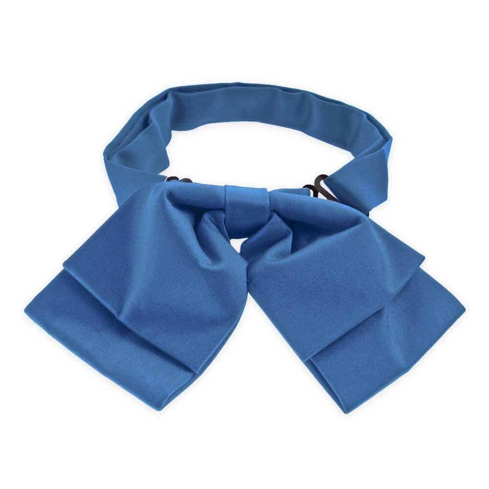 4555 Solid Color Floppy Bow Tie Blue